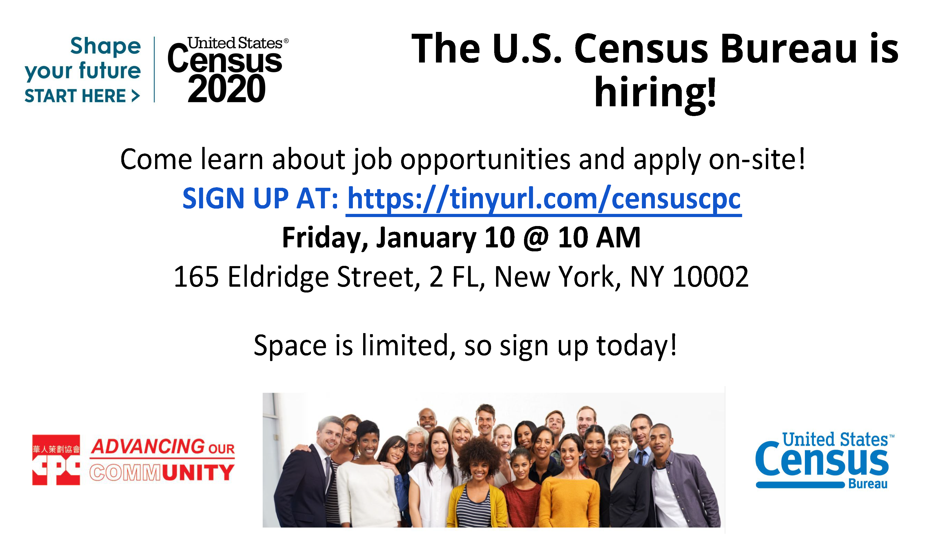 January 10 Learn About Jobs at the US Census Bureau! 20200110 060000