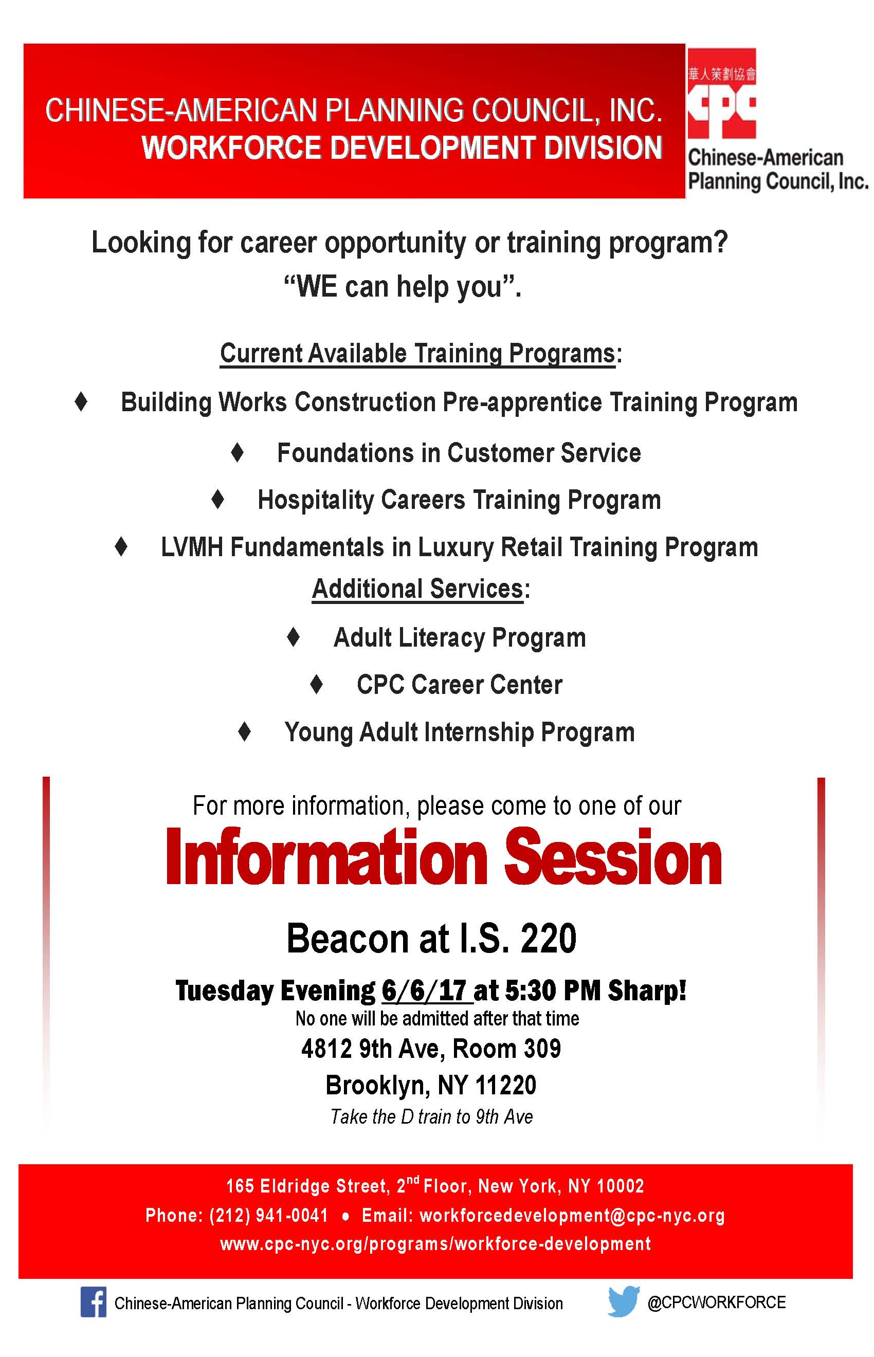 Evening Information Session Event with Beacon Program Lead