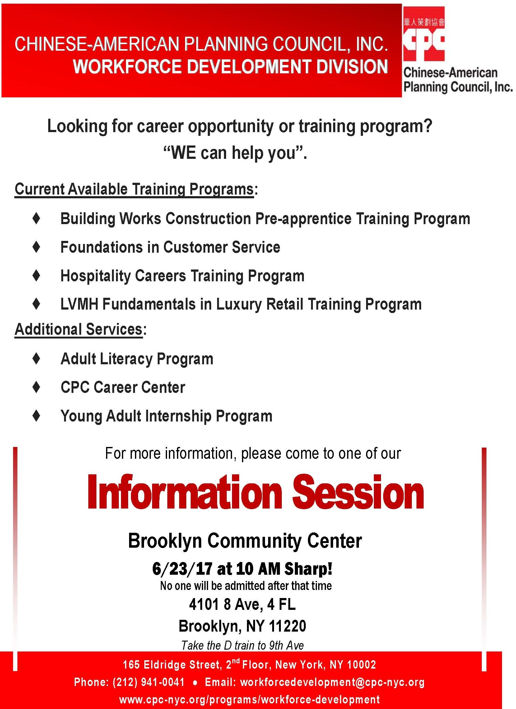 All Services Information Session in Brooklyn