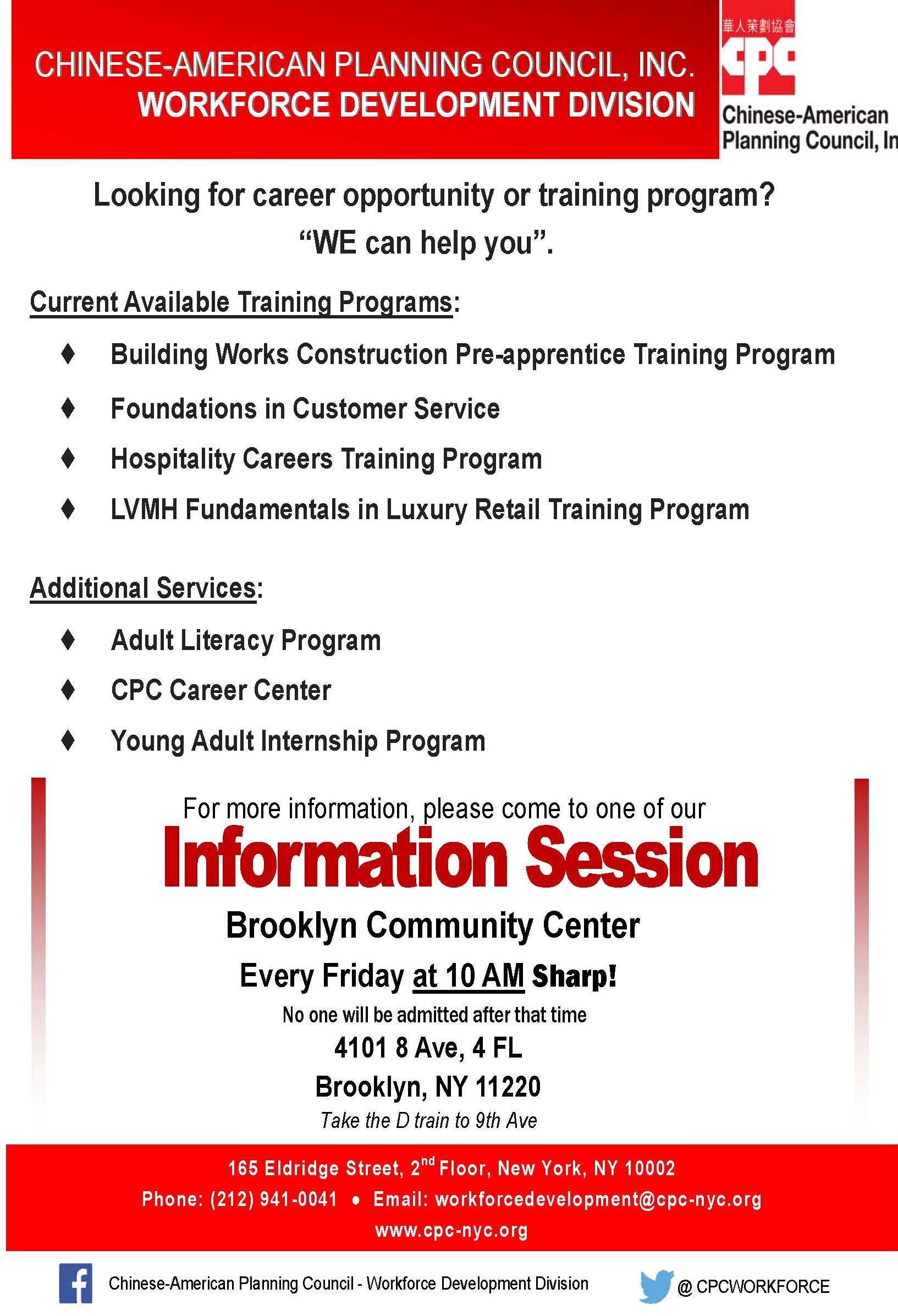 Workforce Development Division Brooklyn Information Session