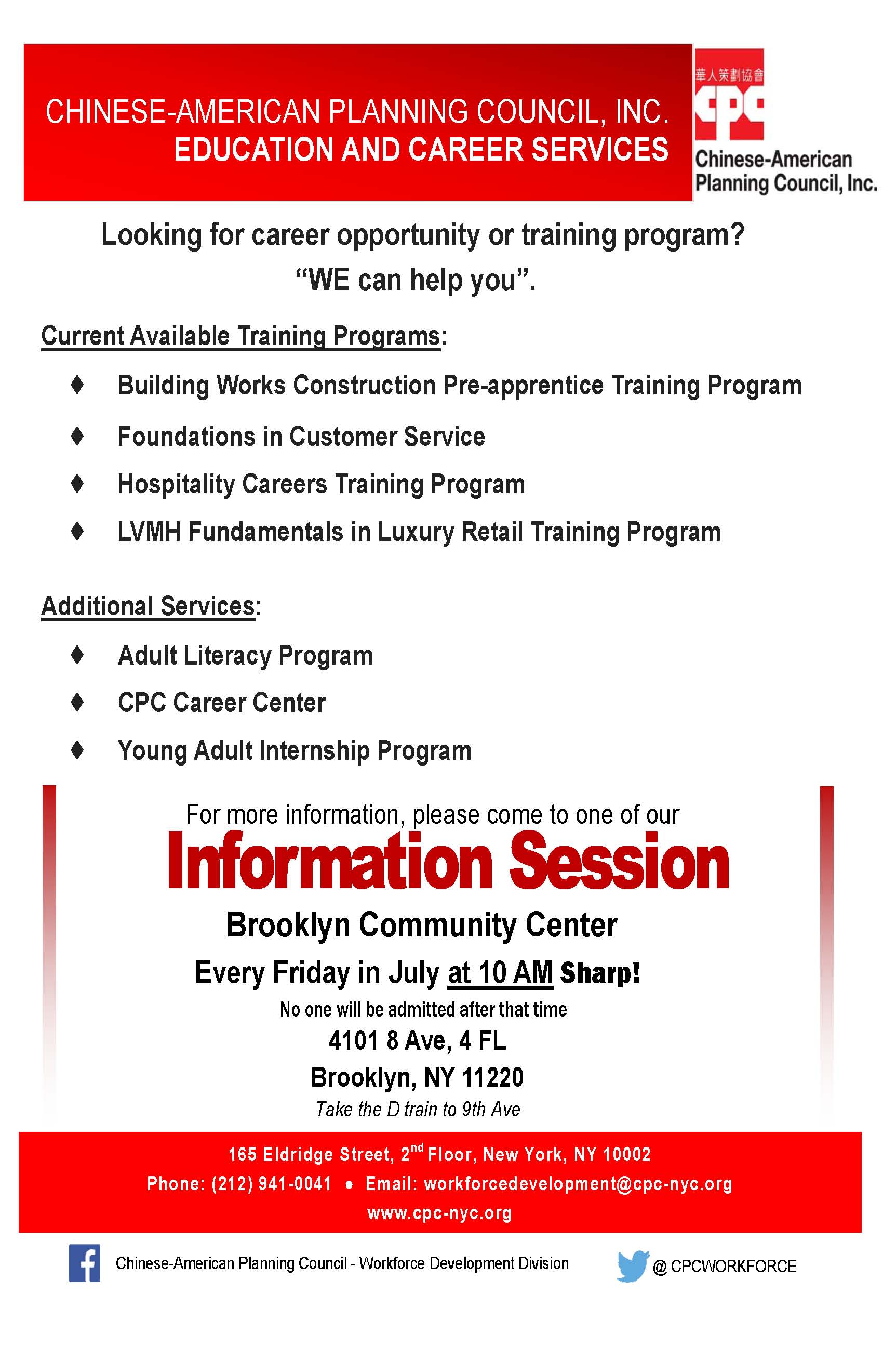 Education and Career Services Brooklyn Information Session