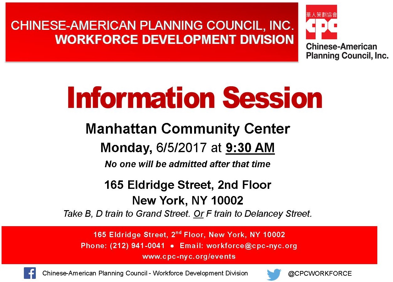 Workforce Development Division Manhattan Information Session  Lead