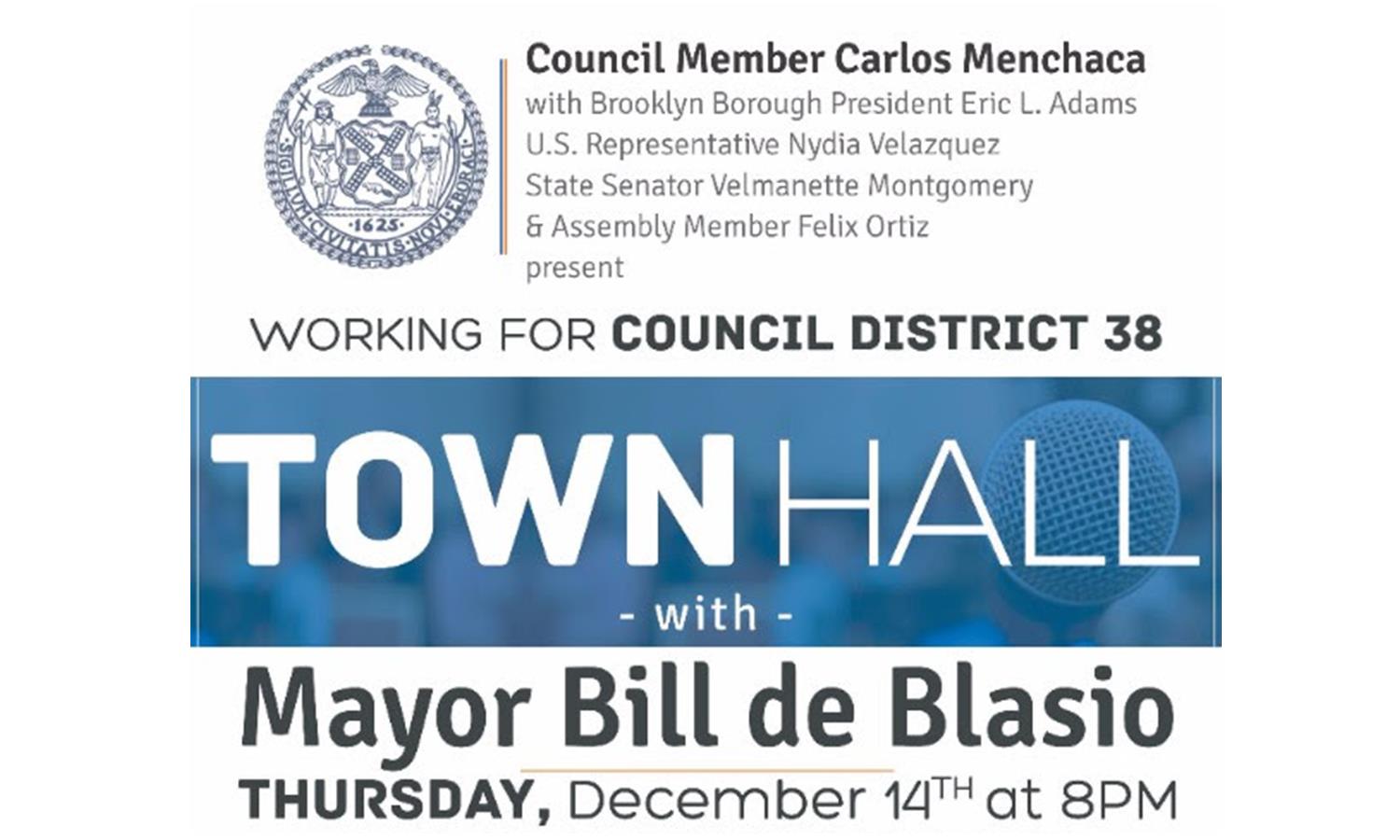 District 38 Townhall with Mayor de Blasio