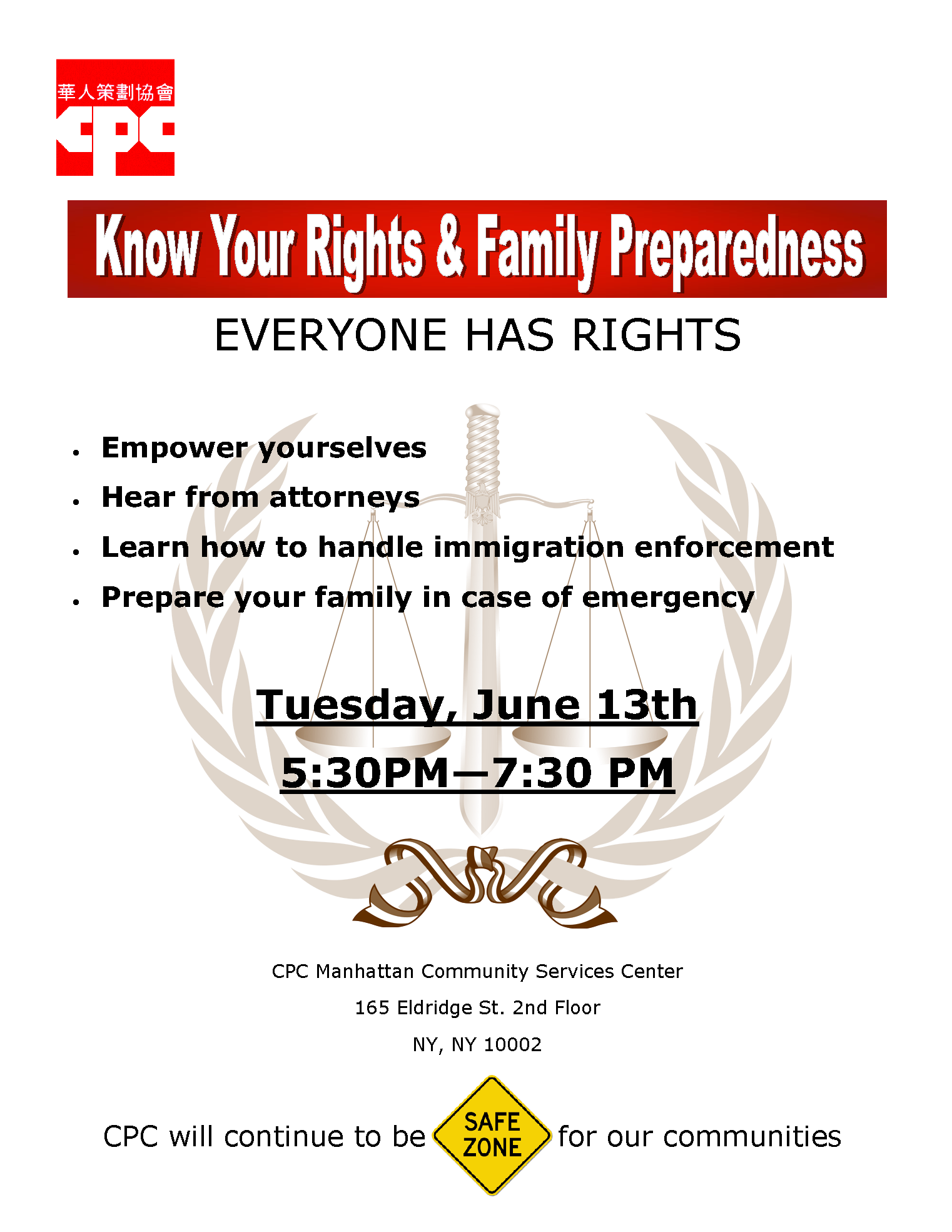 Know Your Rights & Family Preparedness Workshop 