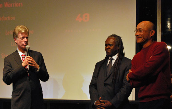 Three Men Helping Raise Funds