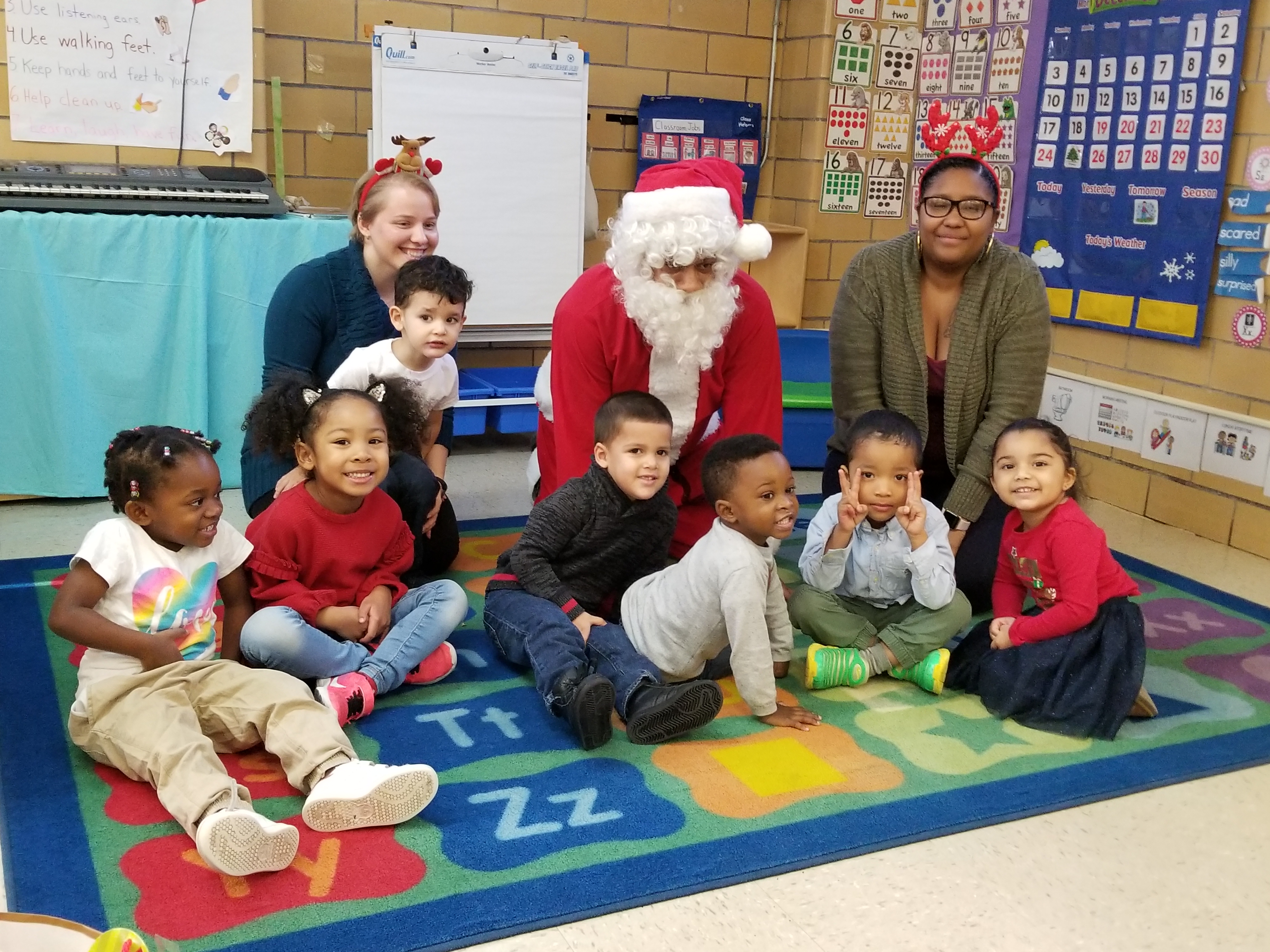 Participant group photo with Santa