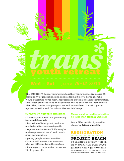 Project Reach - Trans Youth Retreat 2015