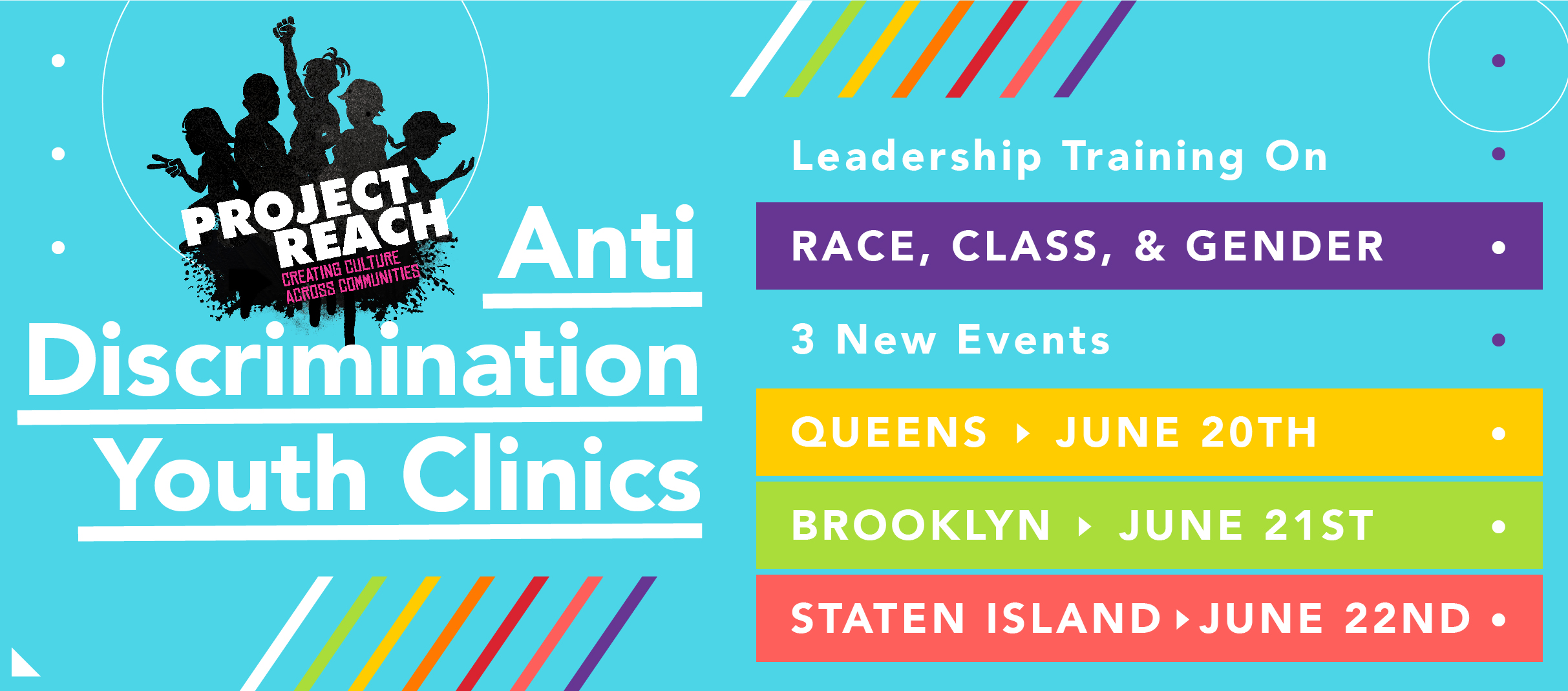 June Anti-Discrimination Youth Clinics - Queens, Brooklyn, Staten Island