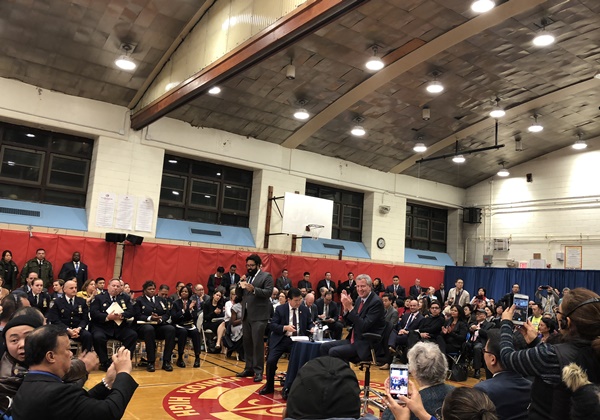 District 20 Town Hall with Mayor 2017 - Mayor de Blasio and CM Koo