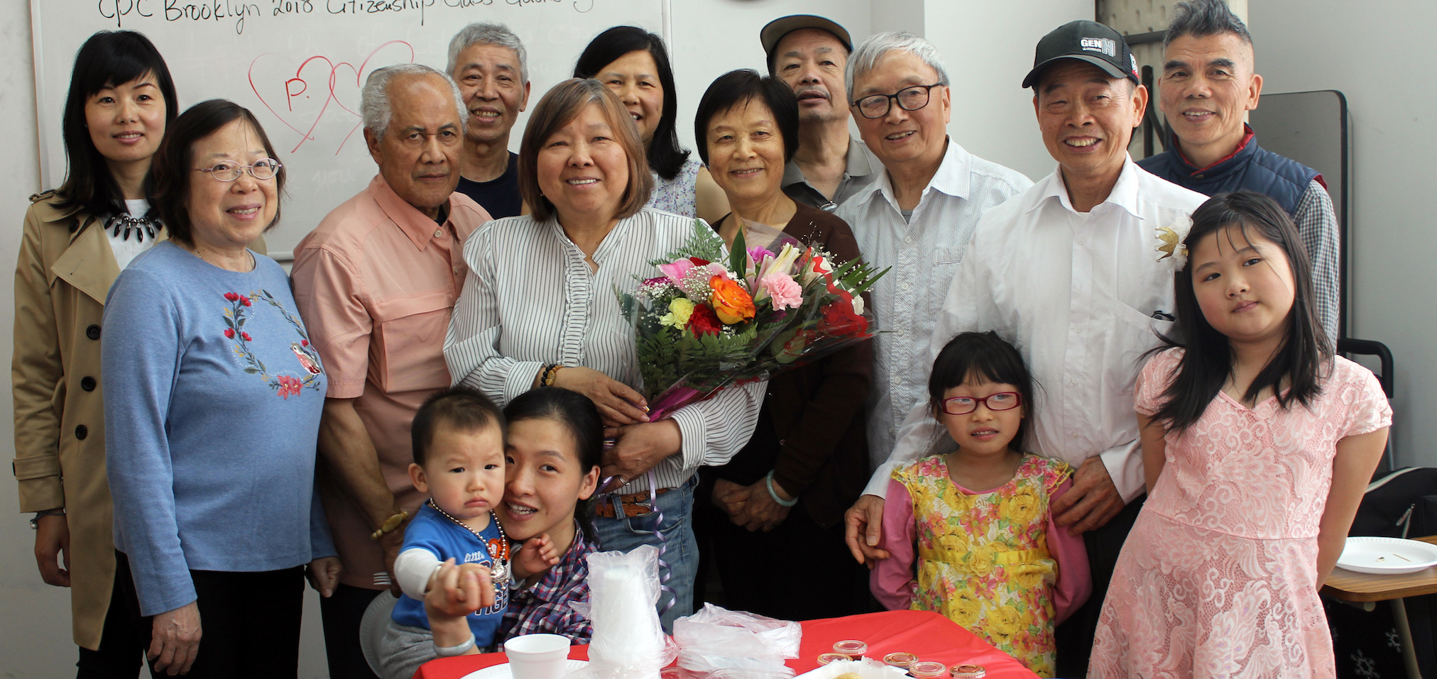 Generational group photo of smiling family