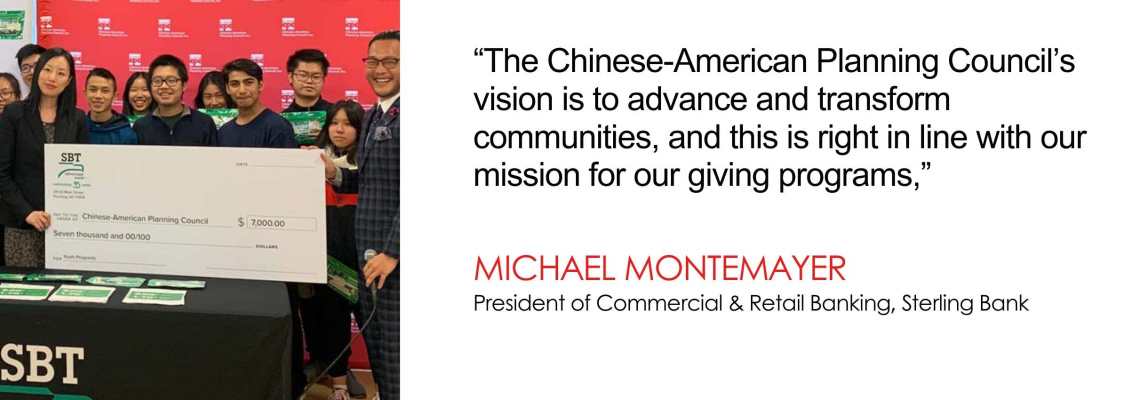 The Chinese-American Planning Councils vision is to advance and transform communities, and this is right in line with our mission for our giving programs