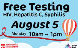 Free HIV and STDs Testing 愛滋及性病免費檢測