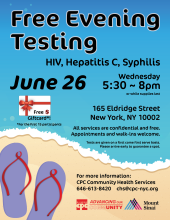 Free HIV and STDs Testing 愛滋及性病免費檢測