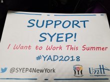 Banner, Support SYEP