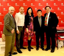 Councilman Peter Koo, Mr. Wayne Ho, CEO & President of CPC, Mr. and Mrs. Xian Qing Fu of the Fu Foundation and Mr. Michael Genovese from the Walter Kaner Foundation