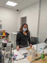 Front desk staff at the new center