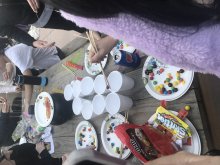 Participants compete in a candy competition at the event