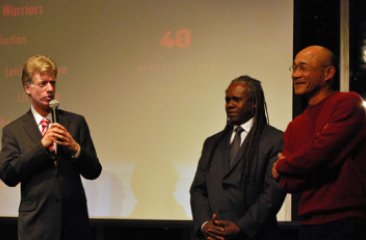 Three Men Helping Raise Funds