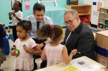 2019-09-23 Jacob Riis NYC Comptroller Stringer and NYS Sen Hoylman Visit