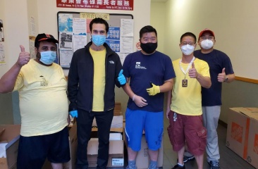 CPC staff and Street Vendor Project members stand together at CPC's Brooklyn Community Center in Sunset Park. 